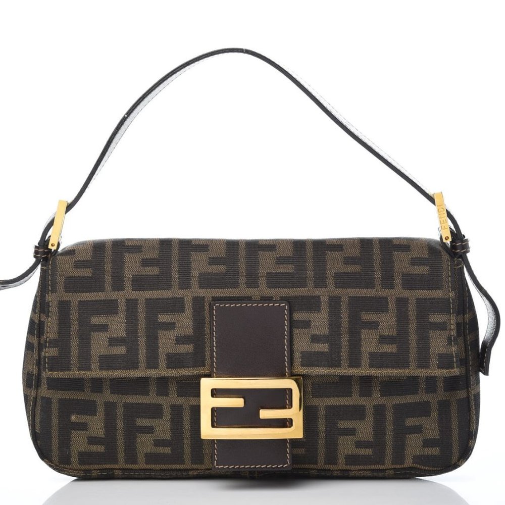 Vintage FENDI Zucca Canvas Baguette (Authenticated)